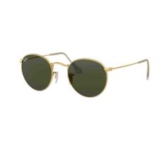 Ray-Ban RB3447L ROUND METAL Óculos de Sol Masculino Ouro