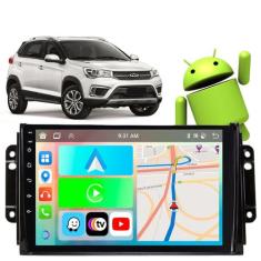 Kit Multimidia Android Carplay Tiggo 2019-2022 9 Pol Wifi Waze Tv  - E