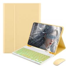 Capa Para Tablet Para Samsung A7 +Mouse+Teclado Bluetooth Retroiluminado