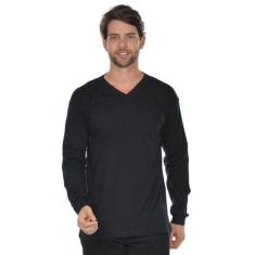 Camiseta Decote V Manga Longa Fenomenal, Preto, G