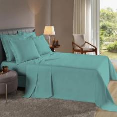 Jogo de Lençol Casal 4 Peças Fronhas c/ Abas e Cima Bainha Percal Flex