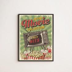 Quadro Decorativo Retrô Movie Collection 45x34cm - com vidro - Quadros