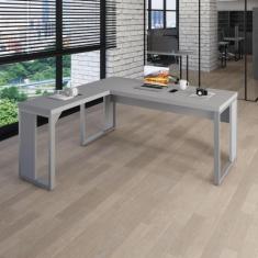 Mesa L Escritório Industrial 1,50m x 0,70m Pés Metal F5 - F5 Office G,