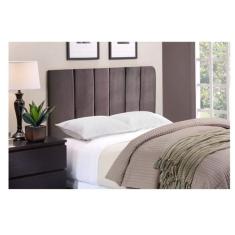 Cabeceira De Cama Box Milão Casal 1,60 Suede Marrom - Comprar Moveis