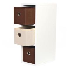 Mesa de Cabeceira gaveteiro Organibox com 3 gavetas 18x55x30cm - MARRO