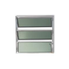 Janela Basculante De Alumínio 60x60cm Com Vidro Boreal Anodizado Plus Brimak Brilhante