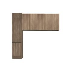 Cozinha Modulada Kappesberg Maxxi 3 Peças (2 Armários + 1 Paneleiro) Cpt34 Nogal