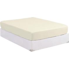 Lençol Cama Box Casal Avulso com Elástico 100% Algodão Percal 200 Fios