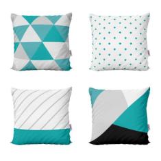 Capas De Almofadas Azul Turquesa Para Sofá - Novadecora