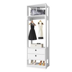 Guarda Roupa Modulado Titan 2 Gavetas MDP Branco Móveis Leão