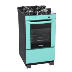 Fogao a Gas 4 Bocas Venax Delplus Vitreo BL Verde, Bivolt