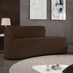 Sofá Namoradeira 2 Lugares Orgânico 140 cm Morgan Suede D03 - D Rossi,