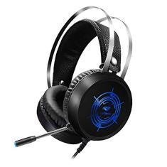 C3Tech Headset Gamer PH-G330BKV2 HARRIER Preto USB Com microfone Omnidirecional Audio Stereo Acoplamento Circumaural (OVER-EAR) com Iluminacao multicores Auto-falante 50mm