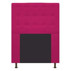 Cabeceira Estofada Dama 90 cm Solteiro Com Botonê Suede Pink - ADJ Decor
