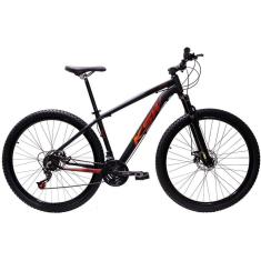  Bicicleta Aro 29 Ksw Xlt 24v Freio A Disco Suspensão Mountain Bike Alumínio - Preto\Vermelho\Laranja