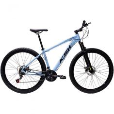 Bicicleta Aro 29 Ksw Xlt Alumínio 27v Freio Disco Mecânico Garfo Suspensão - Azul Tam.15