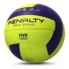 Bola De Vôlei Pro 8.0 Pro IX Penalty, Verde limão e Azul