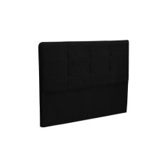 Cabeceira Casal Cama Box 140cm London Veludo Preto - JS Móveis, Preto,