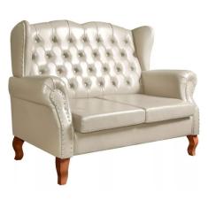 Sofá Imperador Namoradeira Chesterfield Capitonê material sintético Be