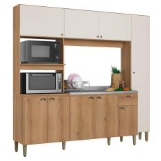Cozinha Completa Compacta thb Moderna CM130 Capuccino e Off White