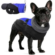 IDOMIK Casaco de inverno para cães, jaqueta refletiva à prova d'água para clima frio, casacos quentes para cães pequenos, médios e grandes, jaqueta de neve de lã para cães de gola alta, colete de