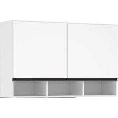 Armário Perola 120cm 2 Portas C/Nicho Luciane Branco Polar