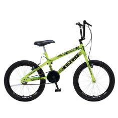 Bicicleta Infantil Aro 20 Max Boy Cross Freio V-Brake Amarelo Neon Colli