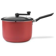 Brinox - Pipoqueira Antiaderente com Tampa de Vidro 4,2L - Cereja