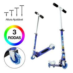 Patinete Patrulha Canina 3 Rodas Ajuste de Altura Azul - DM Radical