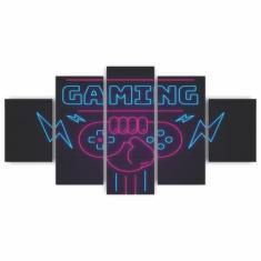 Quadros Decorativos Mdf Gaming Hora Jogo Gamer Sala Quarto - X4adesivo