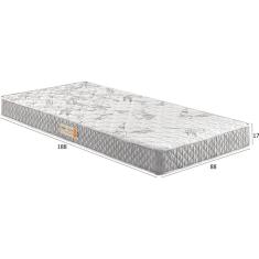 Colchão Solteiro Ecoflex D23 Ecoline 088x188x17cm Cinza