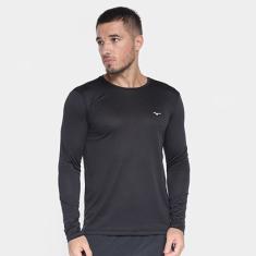 Camiseta Mizuno Nirvana Manga Longa Masculina-Masculino