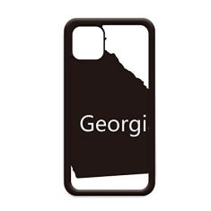Georgia America - contorno do mapa dos EUA para iPhone 12 Pro Max capa para Apple Mini Mobile Case Shell