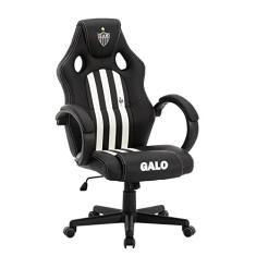 Cadeira Gamer Atlético Mineiro CAM 3316 Espresso Móveis Preta/Branca