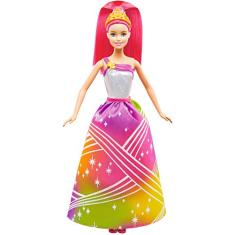 Barbie Fantasia Princesa Luzes ARCO-IRIS Mattel DPP90/DRJ30