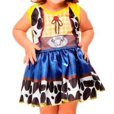 Fantasia Bebe Menina Vestido Xerife Country Boiadeira de 0 a 1 ano - F