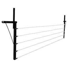 varal de parede com mão francesa preto