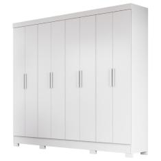 Guarda Roupas Casal 8 Portas 4 Gavetas Diplomata Moval Branco