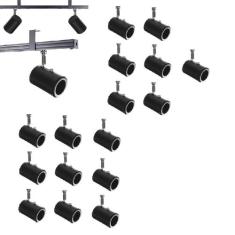 Kit 16 Spot Trilho Perfilado Eletro calha Par20 Bulbo OL8 - Hiperlight