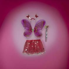 Kit Fantasia Infantil Fada Tiara,asa, Varinha ,saia 2/9 Anos - SGB Mod