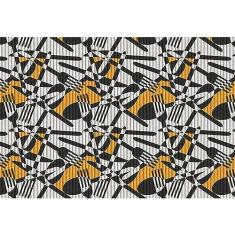 Tapete Antiderrapante Tropical Talheres Abstratos 43cm x 65cm - Kapazi Oficial