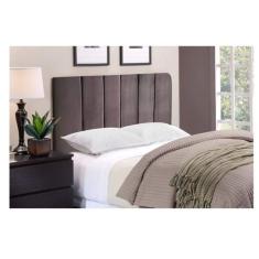 Cabeceira de Cama Box Milão Casal 1,40 Suede Marrom - Comprar Moveis E