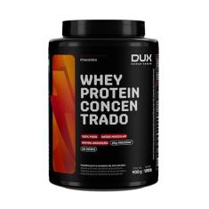 DUX HUMAN HEALTH Whey Protein Concentrado 900g Chocolate – 23g de Proteína e 5g de BCAAs por Porção
