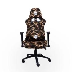 Cadeira Gamer Special Forces Desert Dazz Retrátil Reclinável Com Apoio de Braço Camuflado