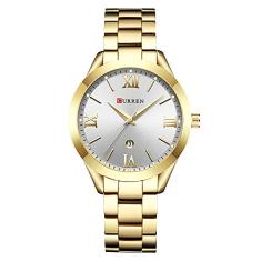 Relógio Feminino Curren Analógico C9007L - Dourado