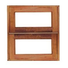 Vitrô Basculante de Madeira Imbuia Reto 60 x 60 Rodam Natural