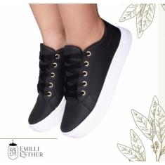 Tênis feminino básico calce fácil sapatenis feminino adulto sola baixa