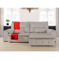 Sofá Fusion 2.80m Elétrico com USB e Vibro Massagem - Sofisticato, ave