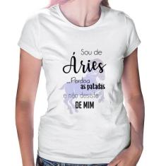 Baby Look Sou de Áries - Foca na Moda, Branco, G