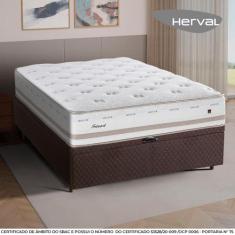 Cama Box Baú Casal Herval Irland, Molas Maxspring, 78x138x188 cm